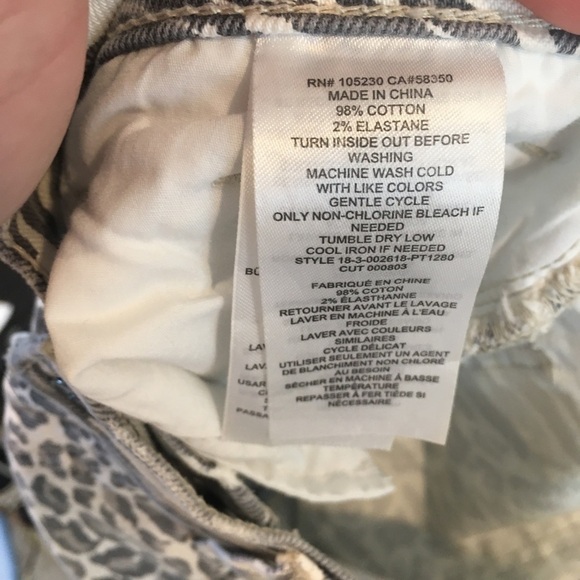 Current Elliott the stiletto leopard print midrise - Picture 9 of 10